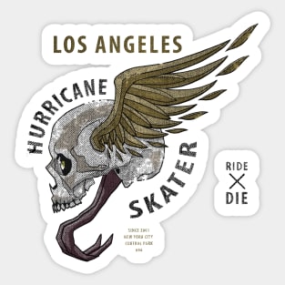 flying zombie skull Sticker